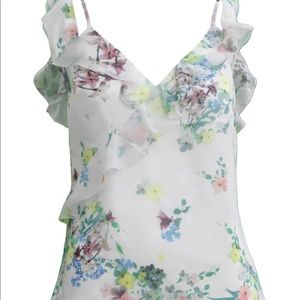 Ted Baker “Meeyah” pergola ruffle detail cami, size 4, NWOT